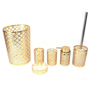 gold bathroom accessories